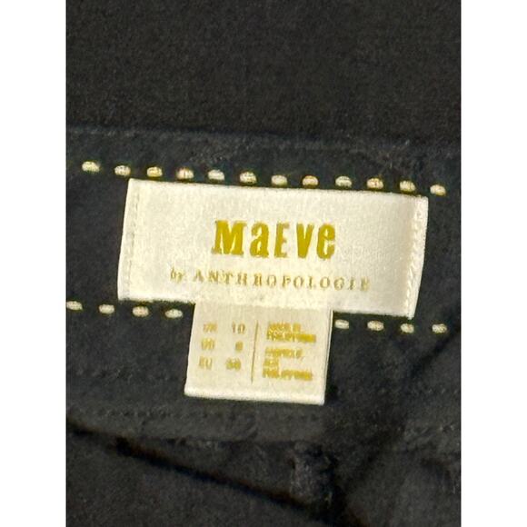 Maeve by Anthropologie Straight Leg Trousers, Black, Size 6 - Picture 6 of 7